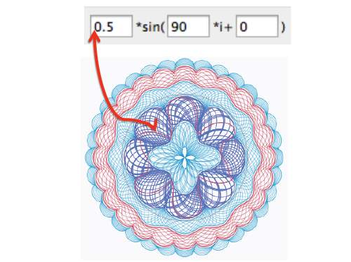 防伪标签团花设计
