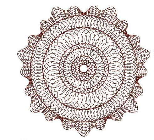 水印团花防伪标签 水印团花防伪标签